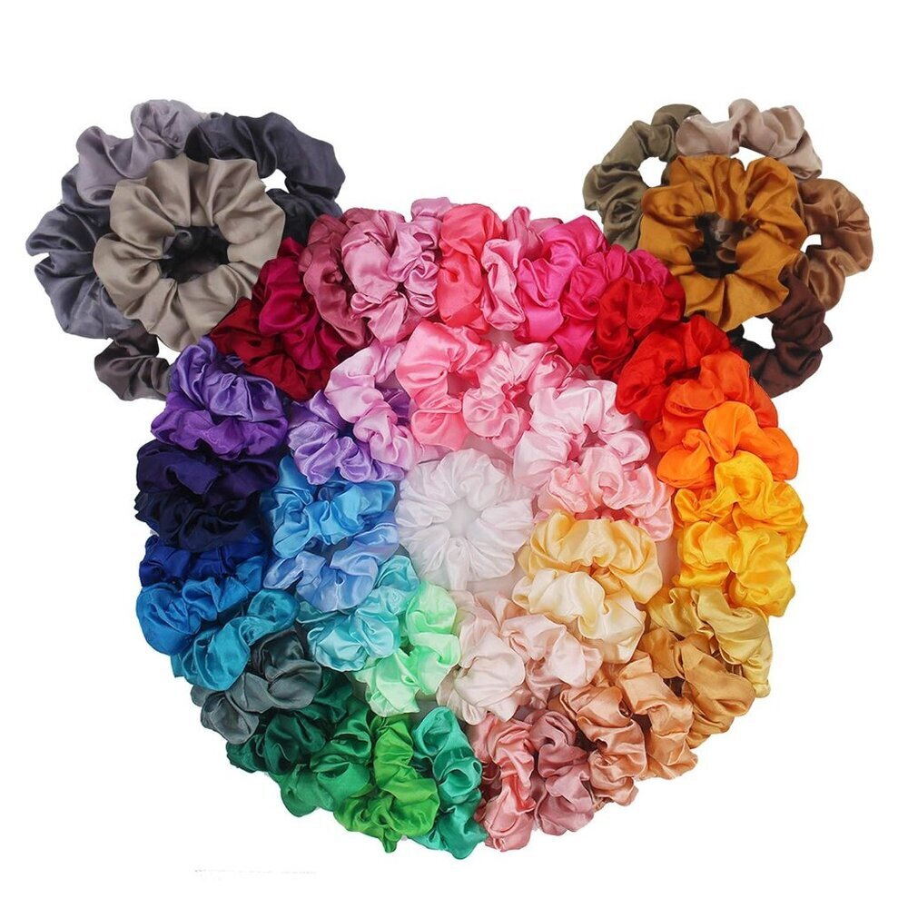 Hair Scrunchies, Satin Silk Scrunchies, Silky Curly Hair Accessories for Women,